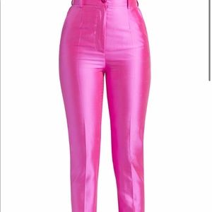 Silk dolce and gabbana skinny ankle pants size 42 fuchsia
